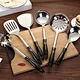 black and white kitchen utensil holder